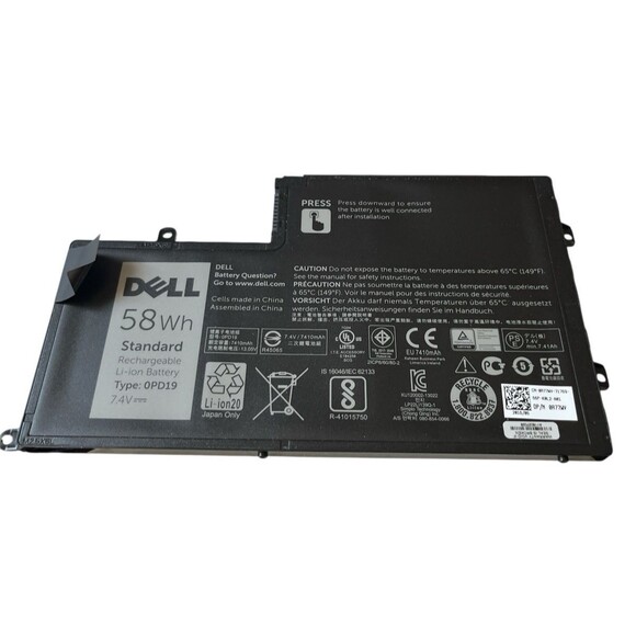 New Genuine Dell 0PD19 Laptop Battery 7.4V 58WH  Inspiron 15 Series 5547, 5548 - Picture 1 of 2